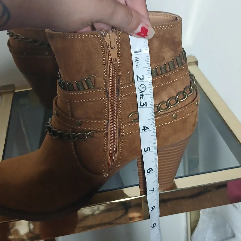 JustFab Kualeah Chain Strap Ankle Boots Size 9 - Picture 15 of 15